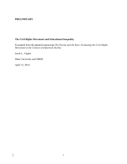 The Civil Rights Movement and Educational Inequality