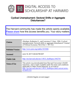 Cyclical Unemployment - Digital Access to Scholarship at Harvard