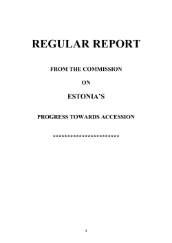 Estonia Progress Report 1998