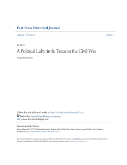 A Political Labyrinth: Texas in the Civil War