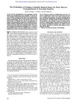 The Probability of Finding a Suitable Related Donor