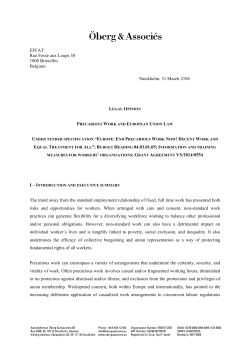 Legal Opinion - End Precarious Work