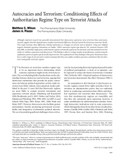 Autocracies and Terrorism: Conditioning Effects of Authoritarian