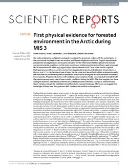 First physical evidence for forested environment in the Arctic during