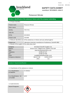 Potassium Nitrate - Breckland Scientific