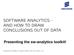 Software analytics - and how to draw conclusions out of data