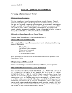 SOP Charpy Impact Tester