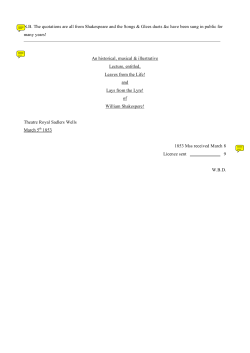 NB The quotations are all from Shakespeare and