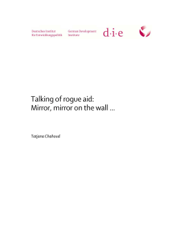 Talking of rogue aid: Mirror, mirror on the wall &hellip;