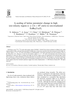 Se-scaling of lattice parameter change in high ion
