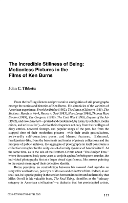 The Incredible Stillness of Being: Motionless Pictures in the Films of