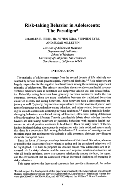 Risk-taking Behavior in Adolescents: The