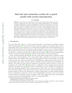 Survival and extinction results for a patch model with sexual