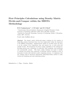 First Principles Calculations using Density Matrix Divide