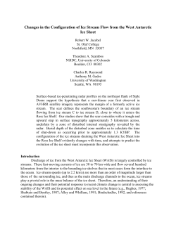 Changes in the Configuration of Ice Stream Flow from the West