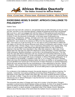 mhtml:file://R:\Papers\EXORCISING HEGEL`S GHOST AFRICA`S