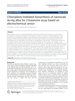 Chloroplasts-mediated biosynthesis of nanoscale Au