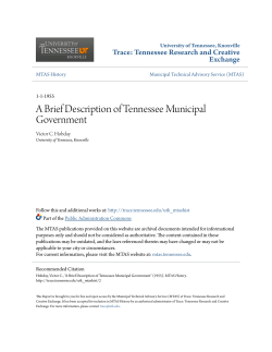 A Brief Description of Tennessee Municipal Government