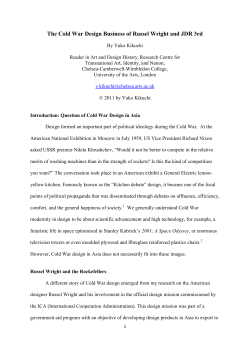 Kikuchi, Yuko. The Cold War Design Business of Russel Wright and