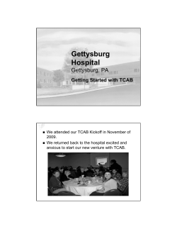 Gettysburg Hospital - Aligning Forces for Quality