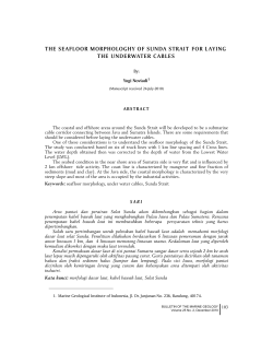 the seafloor morphologhy of sunda strait for laying the underwater