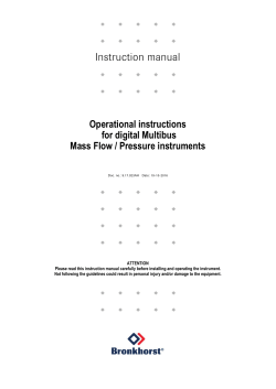 Operating instructions digital instruments