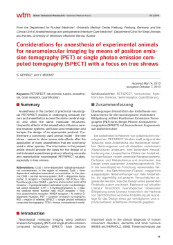 Considerations for anaesthesia of experimental animals for