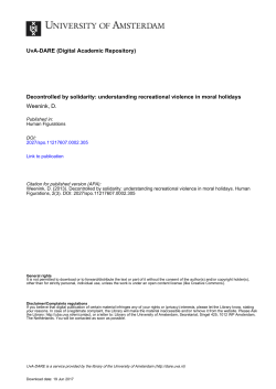 Decontrolled by solidarity: understanding recreational violence in