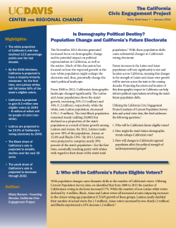 Is Demography Political Destiny - California Civic Engagement Project