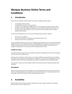 Business Online New Terms and Conditions