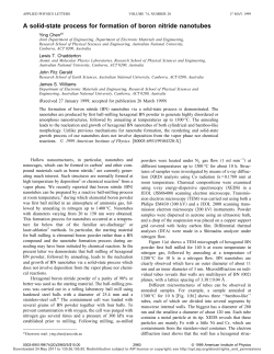 A solid-state process for formation of boron nitride nanotubes