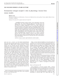 Extranuclear estrogen receptor`s roles in physiology: lessons from