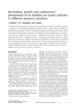 Nucleation, growth and coalescence phenomena of air