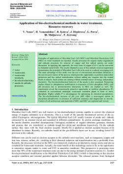 Application of bio-electrochemical methods in water treatment