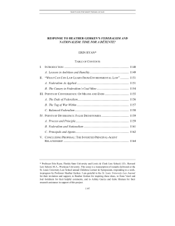 response to heather gerken`s federalism and nationalism
