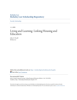 Living and Learning: Linking Housing and Education