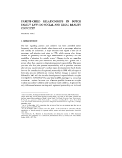 parent-child relationships in dutch family law: do