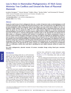 Article Less Is More in Mammalian Phylogenomics: AT