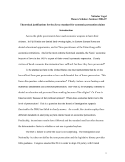 Theoretical justifications for the Kovac standard for economic