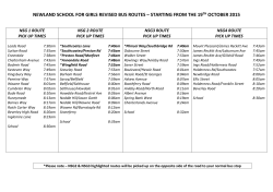 newland school for girls revised bus routes &ndash; starting from the 19th