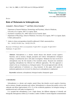 Role of Melatonin in Schizophrenia