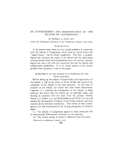 ON HYPERTROPHY AND REGENERATION OF THE ISLANDS OF