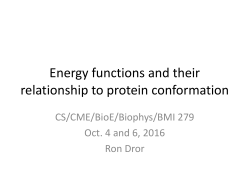 Energy functions and their relationship to protein conformation