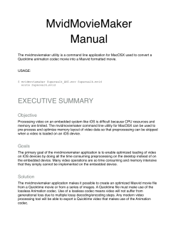 MvidMovieMaker Manual - Mo DeJong Consulting