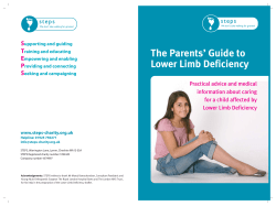 The Parents` Guide to Lower Limb Deficiency