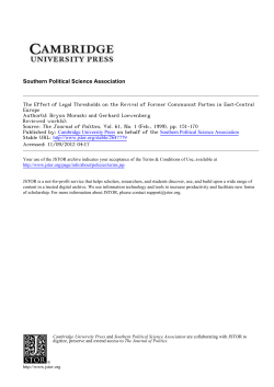 The Effect of Legal Thresholds on the Revival of Former Communist