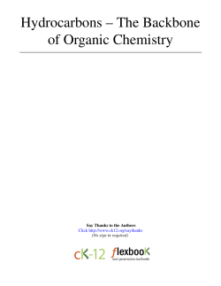 Hydrocarbons &ndash; The Backbone of Organic Chemistry