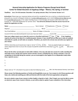 Mexico Internship App n