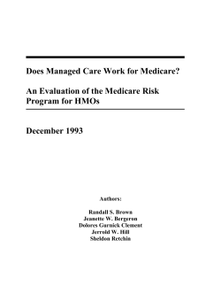 Does Managed Care Work for Medicare?