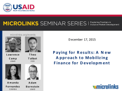 Paying for Results: A New Approach to